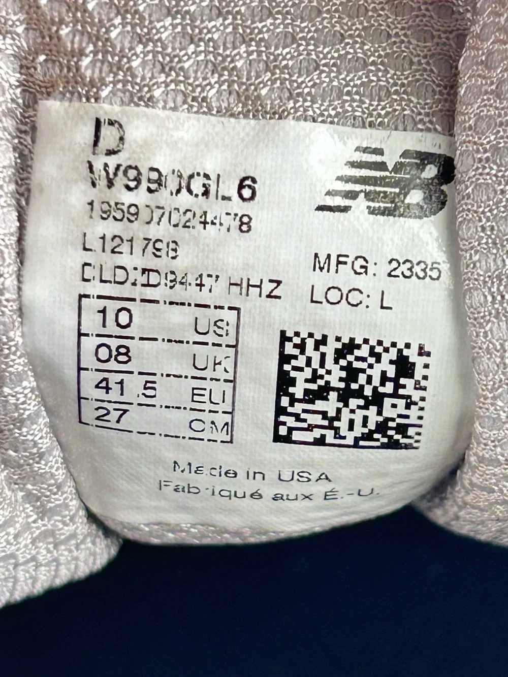 New Balance 990v6 Grey Athletic Sneaker Running Shoes Made In USA Womens Size 10
